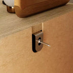 Meuble de Rangement Bohème avec Portes Tressées en Rotin et Poignées Dorées - Polyvalent pour Chambre, Bureau, Restaurant et Salon