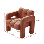 Fauteuil d'appoint large en bouclette