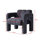 Fauteuil d'appoint large en bouclette