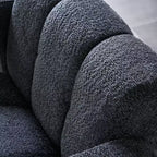 Fauteuil d'appoint large en bouclette