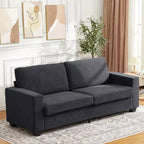 Canapé moderne gris de 210,8 cm, canapé surdimensionné à 2 places avec accoudoirs larges et dossier moelleux, canapé nuage confortable pour salon, chambre, bureau