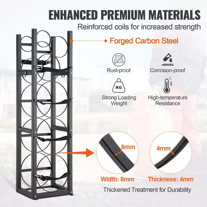 Support pour réservoir de réfrigérant, support pour bouteille de gaz 32,5 x 33 x 119,7 cm