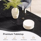 Table de salle à manger en bois de 180 cm, rectangulaire, style ferme, pour 6 à 8 personnes avec piédestal solide