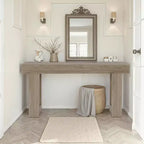 Table console de style rustique en bois de 63 pouces, table d'appoint d'entrée
