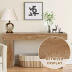 Table console de style rustique en bois de 63 pouces, table d'appoint d'entrée