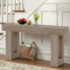 MAYEERTY 63 Inch Rustic Country Style Wooden Sofa Table Entryway Accent Table