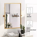 Miroir Penché Entier en Bois Massif de Couleur Naturelle à Cadre Arqué 64x21