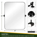 Miroir Penché Entier en Bois Massif de Couleur Naturelle à Cadre Arqué 64x21