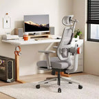 Chaise de bureau ergonomique avec repose-pieds et accoudoirs 4D