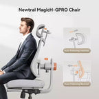 Chaise de bureau ergonomique avec repose-pieds et accoudoirs 4D