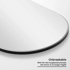 Miroir de Salle de Bain Rectangulaire 38x26 avec Cadre en Alliage d'Aluminium, Miroir Mural pour Chambre, Salon, Entrée, Noir