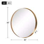 Miroir de Salle de Bain Rectangulaire 38x26 avec Cadre en Alliage d'Aluminium, Miroir Mural pour Chambre, Salon, Entrée, Noir