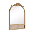 Miroir de Salle de Bain Rectangulaire 38x26 avec Cadre en Alliage d'Aluminium, Miroir Mural pour Chambre, Salon, Entrée, Noir