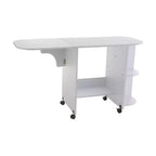 Stradville Expandable Rolling Sewing Table/Craft Station - White - SEI