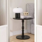 Table d'appoint ronde noire 23", petite table basse pour salon