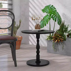 Table d'appoint ronde noire 23", petite table basse pour salon