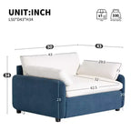 Fauteuil chenille surdimensionné avec assise profonde et coussins décoratifs