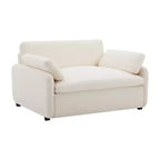 Fauteuil chenille surdimensionné avec assise profonde et coussins décoratifs