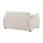 Fauteuil chenille surdimensionné avec assise profonde et coussins décoratifs