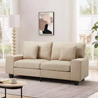 EROMMY 70.9 Linen Loveseat Sofa,Upholstered Loveseat Couch With 2 Extra Soft Cushions & Convenient Side Storage,Comfortable And Stylish Two-Seater