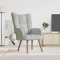 Fauteuil moderne en velours gris clair