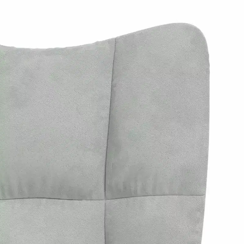 Fauteuil moderne en velours gris clair