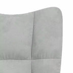 Fauteuil moderne en velours gris clair