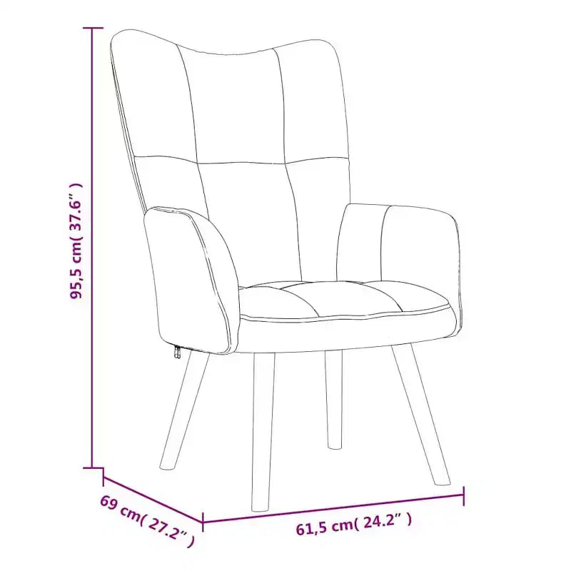 Fauteuil moderne en velours gris clair