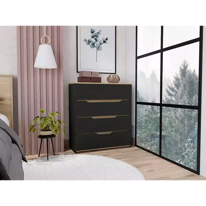 Commode de chambre moderne à 4 tiroirs
