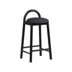 Meridian Furniture,Calvin Black Vegan Leather Stool