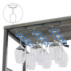 Meuble Bar à Vin Industriel Gris à 3 Niveaux (12+ Bouteilles) 91,4 cm H x 61 cm L x 38,1 cm P, Casier Détachable, 9 Supports à Verres et Étagères Réglables pour Maison/Bar