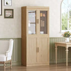 Armoire de garde-manger en bois autoportante