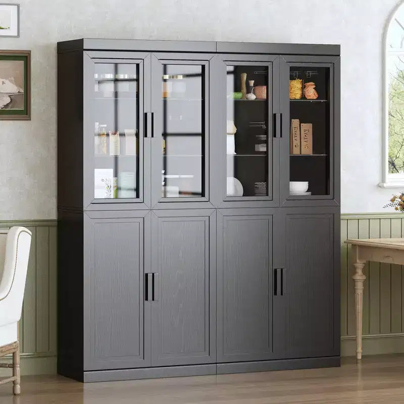 Armoire de garde-manger en bois autoportante