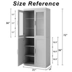 Armoire de garde-manger en bois autoportante