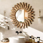 Miroir mural rond tournesol de 20 pouces
