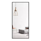 Miroir mural de salle de bain rectangulaire encadré en métal, 34" x 71"
