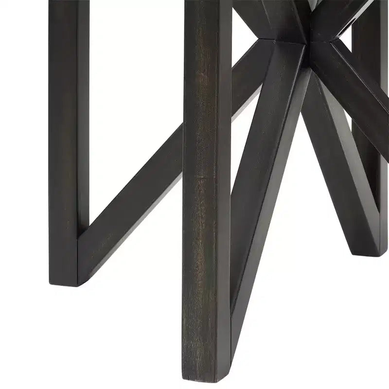 Table basse en verre, Ovale/Ronde - Plateau en verre trempé avec base en bois