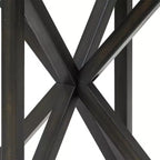 Table basse en verre, Ovale/Ronde - Plateau en verre trempé avec base en bois