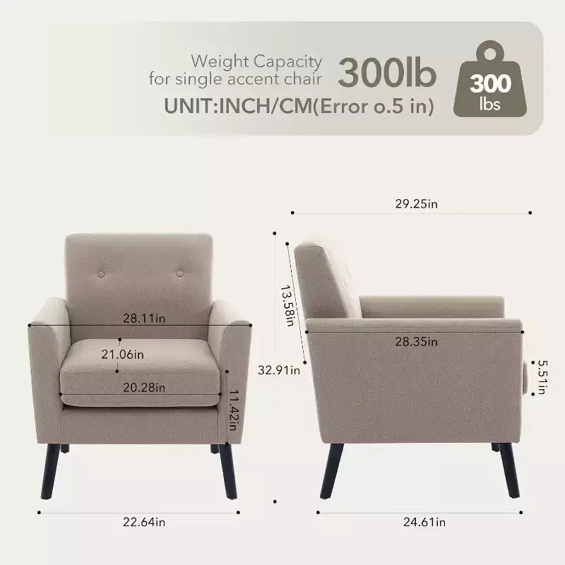 Fauteuil d'appoint en tissu