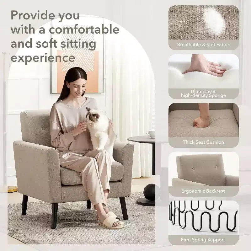 Fauteuil d'appoint en tissu