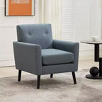 Acekool Fabric Accent Chair with Wood Legs, Mid-Century Modern Armchair for Living Room, Bedroom, Apartment