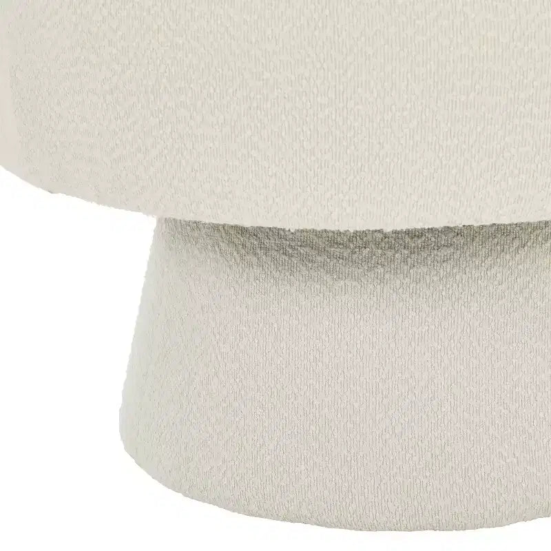 Fauteuil rembourré en bouclette pivotant à 360° contemporain