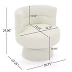 Fauteuil rembourré en bouclette pivotant à 360° contemporain