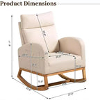 Fauteuil à bascule pour chambre d'enfant avec rangement