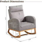 Fauteuil à bascule pour chambre d'enfant avec rangement
