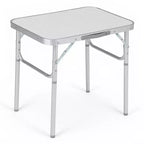 Table de camping pliante en aluminium 24"x17", hauteur réglable 9"-23", table portable légère