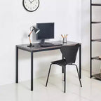 Bureau d'ordinateur contemporain en bois et métal