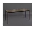 Bureau d'ordinateur contemporain en bois et métal