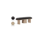 Banc en tissu bouclé