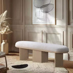 Banc en tissu bouclé